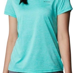 Columbia Womens Hike T-Shirt Electric Turquoise Heather XL